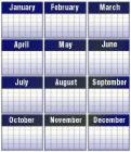 Calendar - A 12 month calendar