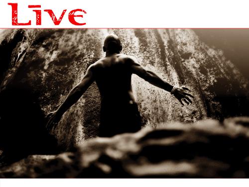 Live Album Cover - Web version of the Live album Songs from Black Mountain. Ed is standing at the Waterfall.