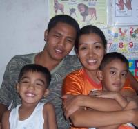 happy family - with my kids and my husband