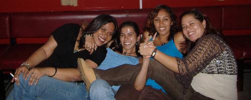 hanging out with friends - my best friends from home
