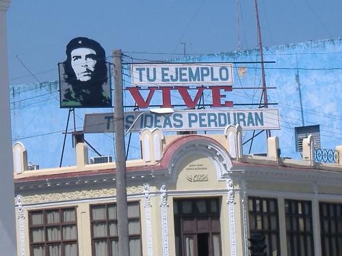 Che Guevarra bilboard in Cienfuegos Cuba, these we - Che Guevarra bilboard in Cienfuegos Cuba, these were everywhere