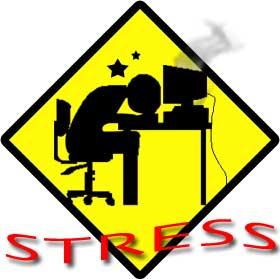 stress - the guy in the picture is so stress working in the office, he needs something to relieve the stress he is feeling.