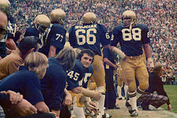 'Rudy' - Daniel 'Rudy' Ruettiger dressed in his #45 for the Georgia Tech game.