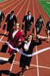 Front runner Leader Person leading a team or pack  - Front runners Leader Person leading a team or pack in a race