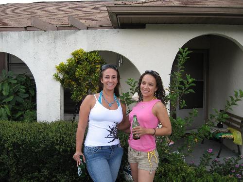 Me and my good friend on my visit with her in Flor - We were at her mothers house relaxing by the pool!