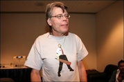 Stephen King - Author Stephen King poses at New York Comic Con during a movie promotion, in February... 