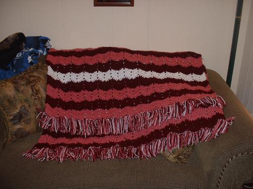 My Favorite Ripple Afghan - This is my most favorite pattern to use. I make an adult size with 2 strands of yarn and a large hook and the baby size with 3 ply yarn (one strand) and a much smaller hook.