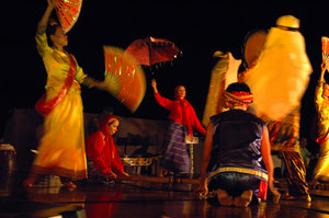 The Dance Of The Philippines - Native dance from the island of Mindinao, Philippines. At a new year's eve show.