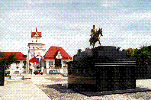 Aguinaldo Shrine - The Aguinaldo Shrine, The shrine is the ancestral home of Emilio Aguinaldo, the first president of the Republic of the Philippines. It is also where the Declaration of Philippine Independence was first read and where the Philippine flag was first unfurled.
