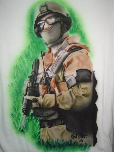airbrush art - airbrush on t-shirt