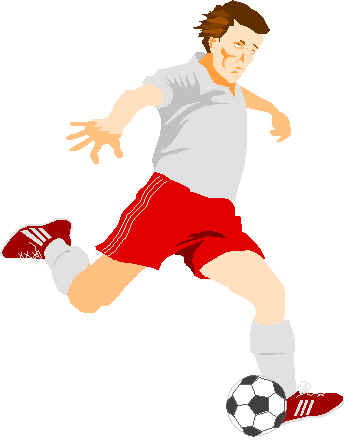 going for goal! - a soccer player.