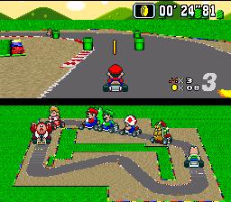 Super Mario Kart - Screenshot of Super Mario Kart for Super Nintendo