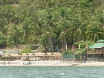 Beach and Mountain - This is my favorite place specially when i was a small kid this view was taken in Orense,Bauan Batangas,Philippines. During Summer this place is like Fiesta, most people from the City come here and spend one day of their life swimming and eating their'baon' along with their Family.