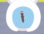 Poop - Mr Hankey in the toilet again!