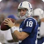 peyton manning - peyton manning as he begins to throw