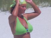 Dina on a hot day - This pic was taken on the beach last year it was boilng hot on Maderia beach. I thought I was going to cook for sure. The sand was so hot I thought I would sink with eash step I took. I did know Mike had taken this pic until I had uploaded all the pics from the camera.