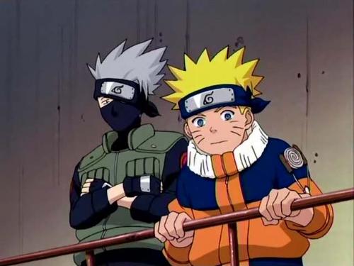 Kakashi and Naruto - Kakashi and Naruto watching the Chunin exam.