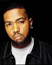 Timbaland - A photo of Timbaland's face.