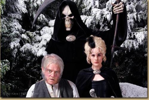 The Hogfather - Seen here is Death, his Granddaughter Susan and his aide Alfred.