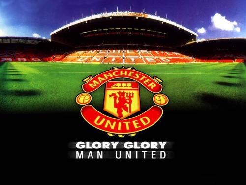 Man U  - Man U logo and Old Trafford