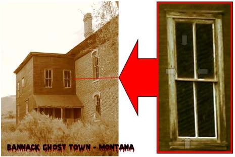 ghost appear in a window  - look closely...the man in a window..........