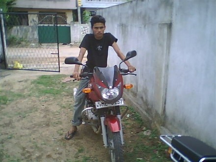 Me in a PULSAR - me with a Bajaj Pulsar Bike