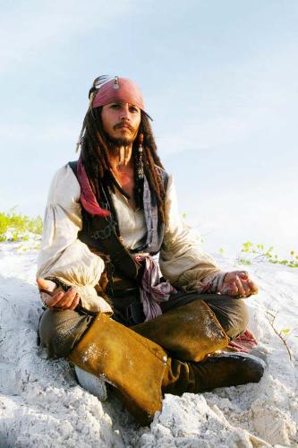 Dead Man's Chest - Capt. Jack Sparrow - Captain Jack meditating.