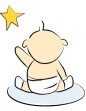 baby  - this is a photo of a cute little baby looking towards the sky and dreaming about what that actually is.signifies innocence and a completely untouched personality to me.