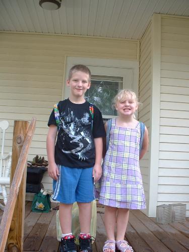 First Day of School - Here they are, ready for their first day of school. First Day of School - Here they are, ready for their first day of school.