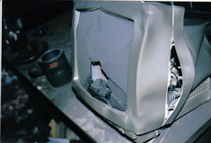 Blown up - A monitor scrapped and blown up.