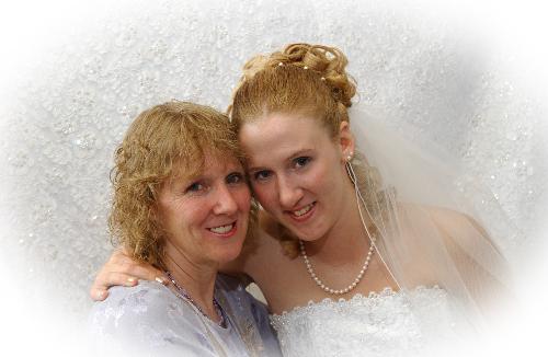 me and mom - mother and daughter on wedding day