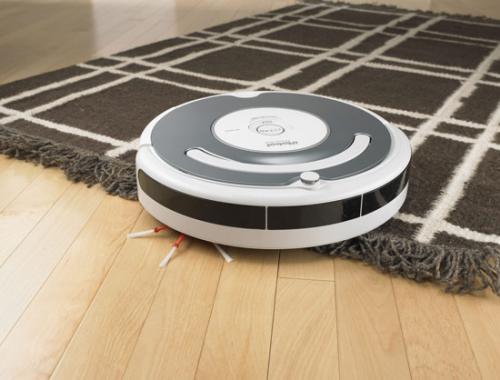 iRobot's new 'robust' Roomba - Previously, users had to either flip rug tassels underneath the rug, or use a virtual wall to block their Roomba from sucking up rug fringe. That is no longer an issue. The Roomba 500 series robots will go from hardwood to carpet and back, self-regulating for the change in texture and height. It will reverse brush movement to spit out things like wires or rug tassels when it begins to suck them in. The change is part of iRobot's effort to make its robots more robust and convince the average homeowner that the robots can truly be left to their own devices, according to Preneta.