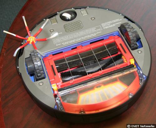 iRobot's new 'robust' Roomba - What about the dog and cat issues?   While Preneta didn't specifically say whether the new, 'robust' Roomba will survive the pounce of a 100-pound Labrador, he did say it survived many drop tests from about 5 feet. Preneta also said the new Roomba 500 series does a better job of picking up pet hair lodged into carpets compared with upright vacuums because its rubber and bristle brushes beat against the carpet in addition to applying suction.  'We've done tons and tons of testing in hairy environments, for lack of a better way to put it,' he said.