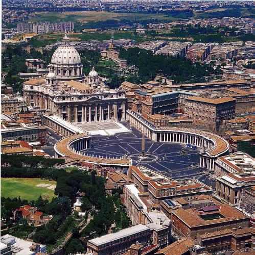 Rome - This is a view of Piazza San Pietro where the Vatican is.