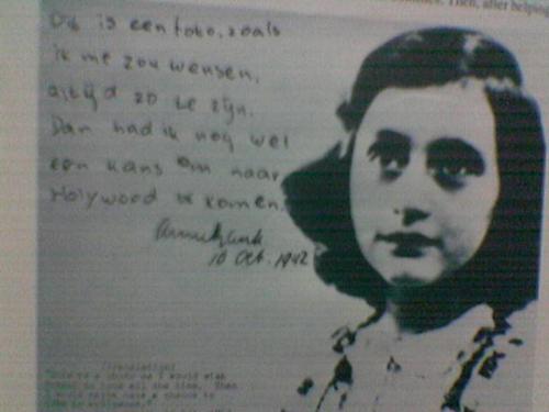 A photo of Anne Frank. - Anne Frank. Taken from an Encyclopedia.
