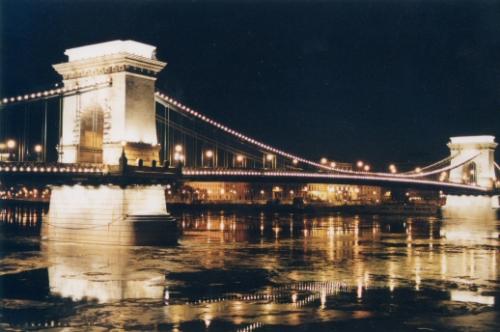 Chain Bridge, Hungary, Budapest - This is one of my country's beautiful bridges called 'chain bridge'. I really like it at nights, see the picture and you can figure it why:)