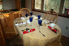 dinner table - Table set for dinner