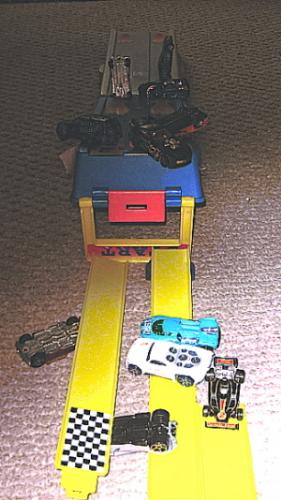 Hot Wheel Collapse - My 8 y.o. grandsons remake of the bridge collapse.