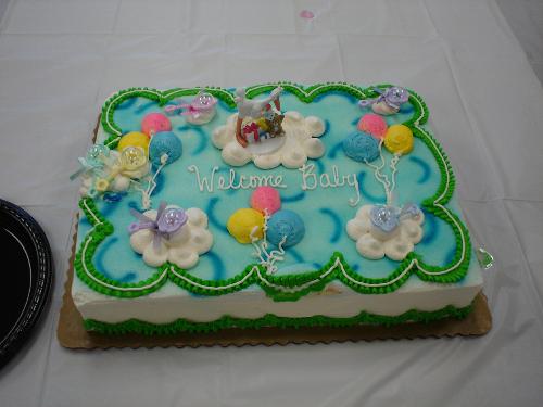 Baby Shower Cake - This is a baby shower cake.
