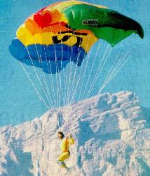 Parachuting - Jumping out of an airplane and parachuting to the ground