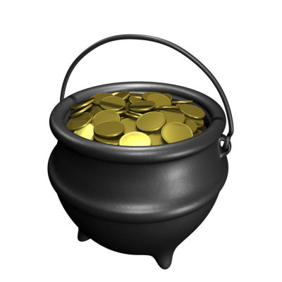 pot of gold - a pot of gold is very nice to look