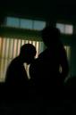 Loving Pregnant Couple - pregnancy silhouette.