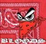 bl00ds - its red,has a drawing of a guy
