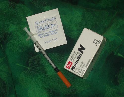 Are you afraid? - Supplies needed to give yourself an insulin shot.