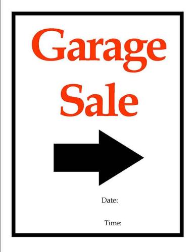 Garage Sale Sign - This is one of my favorite signs to see lol.