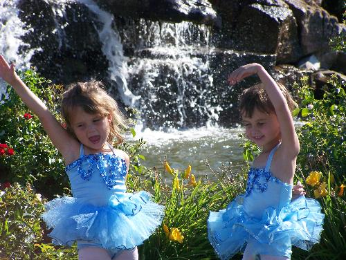 AMber and Chelsea - In their recital costumes