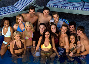 Big Brother 8 housemates - housemates in the pool