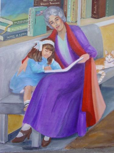 grandmother - grandmother and grandchild reading