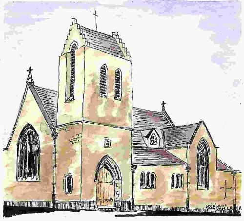 church - church/painting of church/drawing of church