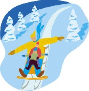 Sledding - Sledding in the snow
